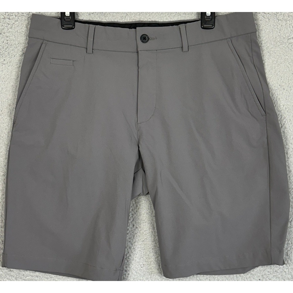 KJUS Shorts Mens 34 Grey Performance Golf Chino Tech Stretch Flat Front Athletic